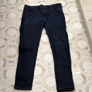 Vintage (2010s) Banana Republic Men's Dark Blue Slim Jeans